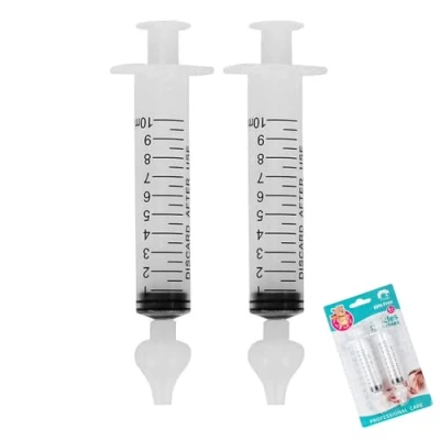 Abbildung von 2 Stück Baby Nasendusche, Wiederverwendbare Nasenreiniger, 10ml Nasenspülung Kinder Tragbares, Nasenreinigungs, Nasenwaschreiniger, Sicherer und Komfortabel