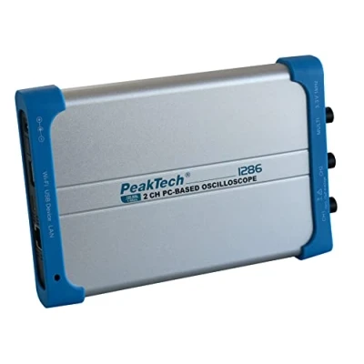 Abbildung von PeakTech 1286 PC Oszilloskop, 2 Kanal, 100 MHz, 1GS/s, USB und LAN Schnittstelle, Software, P