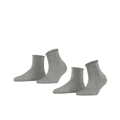 Abbildung von Esprit COZY DOT 2PACK WITH Pattern Socken, Damen, Größe: 35 38, Silver (3290)