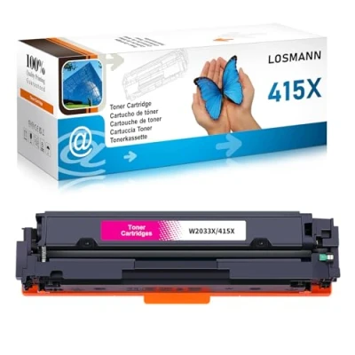 Abbildung von LOSMANN 415X Toner Kompatible für HP 415A W2033X W2033A Tonerkartusche Ersatz Color Laserjet Pro MFP M479fdw M479fnw M479fdn M479dw M454dn M454dw M479 M454 M480f (Magenta)