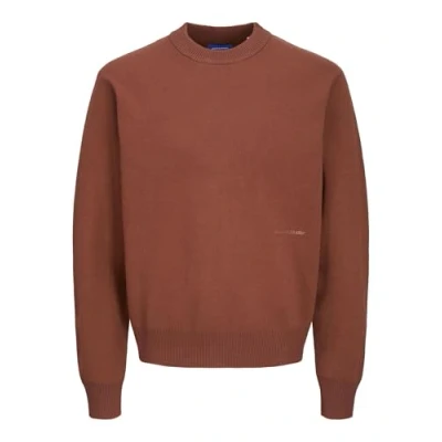 Abbildung von Jack &amp; Jones MIT Rundhals Einfarbig Strickpullover, Herren, Größe: Medium, Brown