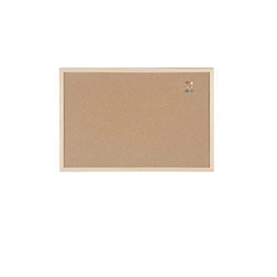 Abbildung von BoardsPlus Korktafel, 60 x 40 cm, Kiefer Holzrahmen, Naturkork Pinnwand, 5 Größen wählbar