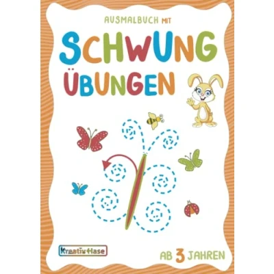 Abbildung von Ausmalbuch mit Schwungübungen ab 3 Jahren: Kindergarten Übungsheft zur Vorbereitung auf das Schreiben. Ideales Geschenk für Mädchen und Jungen