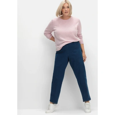 Abbildung von Sheego Stretch Jeans Große Größen in Karottenform, mit Stretchbund
