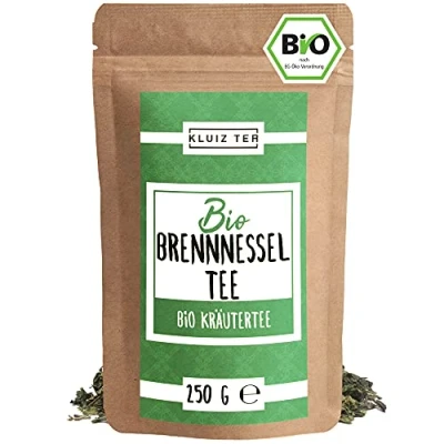 Abbildung von Brennesseltee Bio lose 250 Gramm Brennessel Tee aus Bayern I 100% natürlicher Biologischem Anbau by KLUIZ TEA