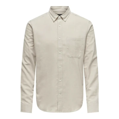 Abbildung von Only &amp; Sons Gudmund Solid Hemd, Herren, Größe: Small, Grau