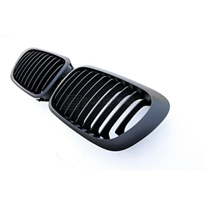 Abbildung von Kühler Sport Front Rippen Grill Schwarz Matt Eintragungsfrei Set Passend für BMW E46 Coupe+Cabrio Vor Facelift 99 02
