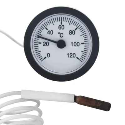 Abbildung von Aiyomi Kapillarthermometer Thermometer mit Fühler Kapillare Temperaturmessgerät Messen Gas Flüssigkeit und Dampf 0 120 C