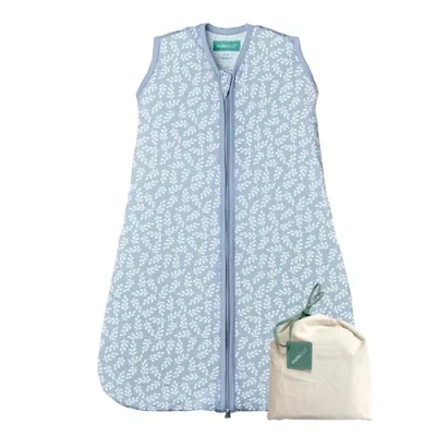 Abbildung von molis&amp;co. Baby schlafsack. 0.5 TOG. Größe: 60 cm (0 Monate). Ideal für den Sommer. Blue Garden. 100% Baumwolle (OEKO TEX 100).