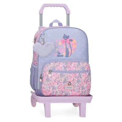Abbildung von Enso So Pretty Schulrucksack mit Trolley, mehrfarbig, 30 x 38 12 cm, Polyester, bunt, 30x38x12 cms, Trolley