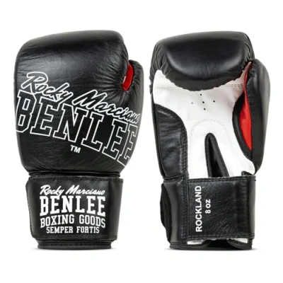 Abbildung von Benlee Boxhandschuhe aus Leder Rockland Black/White 08 oz