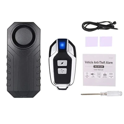 Abbildung von Mengshen Fahrrad Motorrad Alarm, Kabelloser Diebstahlalarm, IP55 Wasserdicht Und 113 db (Fernbedienung Enthalten)