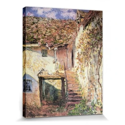 Abbildung von 1art1 Claude Monet Poster Die Treppe, 1878 Bilder Leinwand Bild Auf Keilrahmen XXL Wandbild Kunstdruck Als Leinwandbild 50x40 cm
