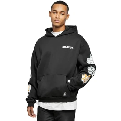 Abbildung von Starter Sleeve Kapuzenpullover, Herren, Größe: XXL, Black