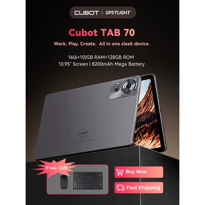 Abbildung von Cubot TAB 70, 2025 Neues Tablet Android 14, Octa Core, 16 GB RAM (6 + 10 GB), 128 ROM,