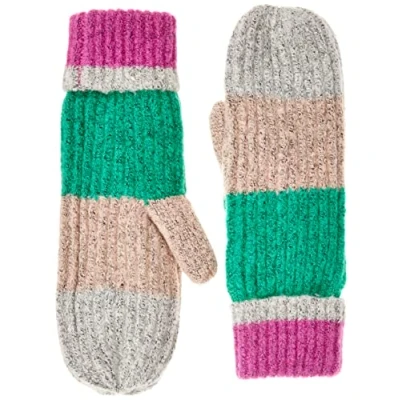 Abbildung von PIECES Damen Pcpyron Structured Block Mittens Bc F ustlinge, Parakeet/Pattern:block Stripes, Einheitsgröße EU