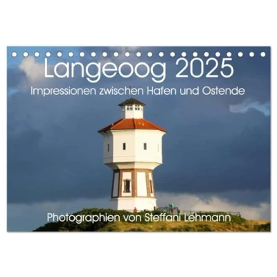 Abbildung von Langeoog 2025. Impressionen zwischen Hafen und Ostende (Tischkalender 2025 DIN A5 quer), CALVENDO Monatskalender
