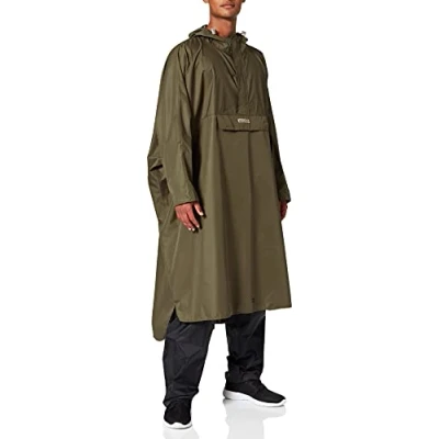 Abbildung von PRO X elements Regenponcho HIGH PEAK I Regencape mit verschweißten Nähten &amp; Brusttasche Wasserdichter Regenmantel hochknöpfbarem Vorderteil