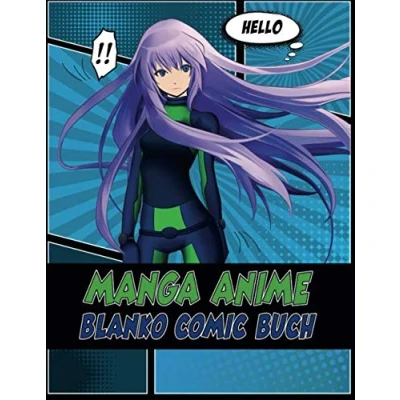 Abbildung von Manga Anime Blanko Comic Buch: Fantasy Skizzenbuch mit Sprechblasen und Leeren Rastern Comics Vorlage Zeichenbuch (Vol., Band 1)