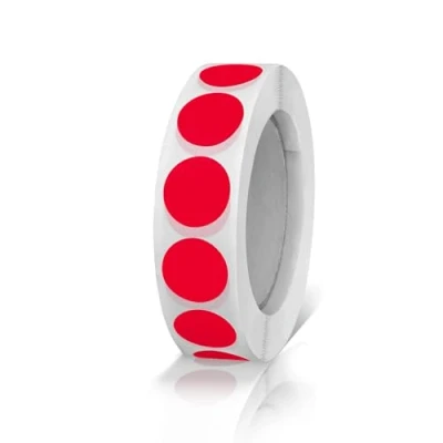 Abbildung von Runde Aufkleber 13mm Rot Selbstklebend Rolle kleine Klebepunkte Etiketten Farbkodierung kreise Sticker Wetterfest 1000 Stück