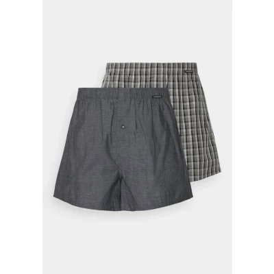 Abbildung von Schiesser 2 PACK Boxershorts, Herren, Größe: Small, Grau/schwarz