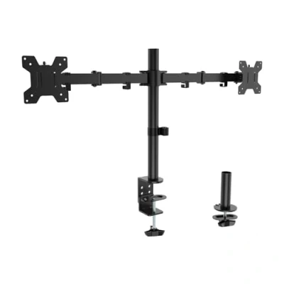 Abbildung von AISENS DT32TSR 279 Eco Schwenk und Neigbare Tischhalterung für Monitor/TV, 10 kg (3 Stifte, 2 Arme) von 17 32 cm, Schwarz