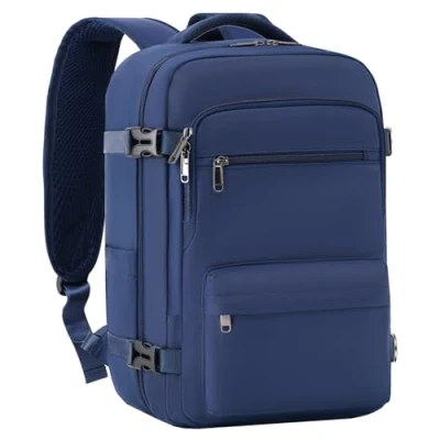 Abbildung von COOLIFE Handgepäck Rucksack für Ryanair 40x20x25 Reiserucksack Flugzeug 20L Klein Kabinengröße Tasche mit Laptopfach Weekender Kurze Trip (Dunkelblau, 40x25x20cm)