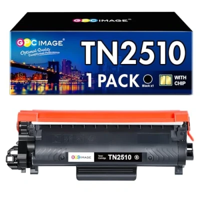Abbildung von GPC IMAGE TN2510 Tonerkartusche Schwarz Kompatibel mit Brother TN 2510 MFC L2800DW DCP L2627DWE L2660DW L2860DWE L2860DW L2827DWXL L2827DW L2827DWE (1er Pack, Schwarz)