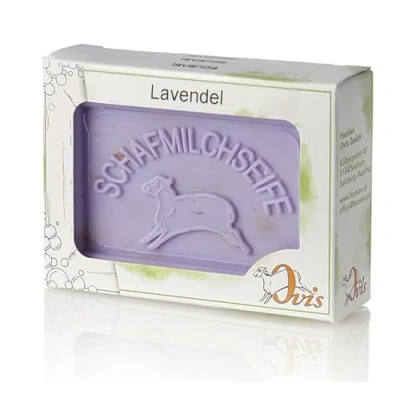 Abbildung von Schafmilchseife Ovis Verpackt 100g Lavendel Naturseife Seife Schafmilch Ohne Zusätze Empfindliche Haut Reinigung und Pflege