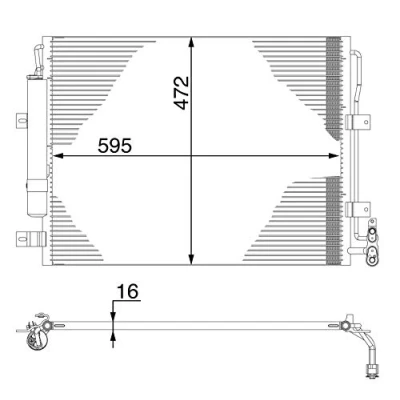 Abbildung von Kondensator, Klimaanlage MAHLE ORIGINAL AC 273 000S