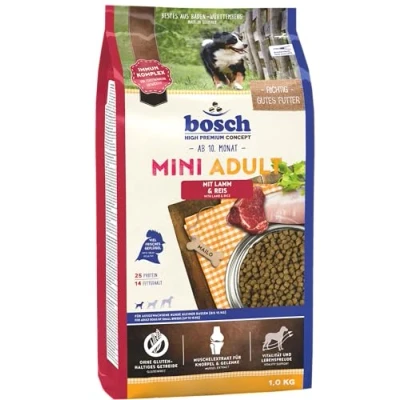 Abbildung von bosch HPC Mini Adult mit Lamm &amp; Reis Hundetrockenfutter für ausgewachsene Hunde kleiner Rassen (bis 15 kg) 1 x kg