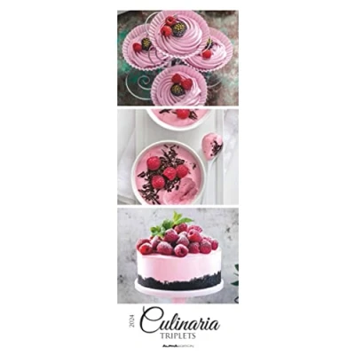 Abbildung von Culinaria Triplets 2024 Streifenkalender XXL 25x69 cm Bildkalender im Hochformat Küchenkalender Wandkalender Wandplaner