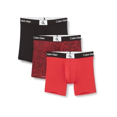 Abbildung von Calvin Klein Herren 3er Pack Boxershorts Trunk Baumwolle mit Stretch, Mehrfarbig (Bl, Jzby Jam, Abs Dots_jzby Jam),XS