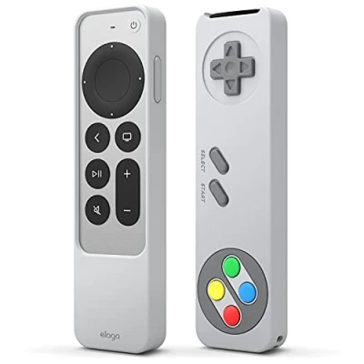Abbildung von elago R4 Retro Hülle Kompatibel mit Apple TV 4K Siri Remote 3. Generation (2022) und 2. (2021) Klassisches Controller Design [Nicht funktionsfähig] (Grau)