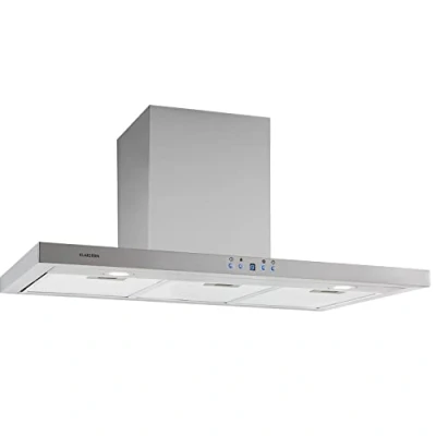 Abbildung von Klarstein Limelight Dunstabzugshaube Edelstahl Wandhaube, Abzugshaube mit 3 Leistungsstufen, 600 m3/h, Digitalanzeige, LED Beleuchtung, 64 dB, 90 cm Breite, silber
