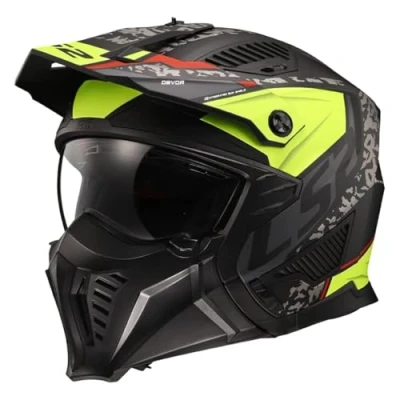 Abbildung von LS2, Jet/Modularhelme Motorrad DRIFTER DEVOR Matt Black H V Yellow, XS