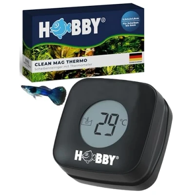 Abbildung von HOBBY Aquariumpflege Clean Mag Thermo Scheibenreiniger mit Thermometer für Aquarien