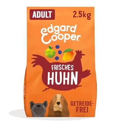 Abbildung von Edgard &amp; Cooper Hundefutter, Trockenfutter für Hunde, (Huhn, 2.5kg), Getreidefrei, natürliche Zutaten und frisches Fleisch, voller essentieller Aminosäuren