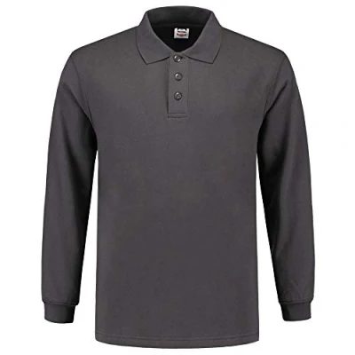 Abbildung von Tricorp 301004 Casual Polokragen Sweatshirt, 60% Gekämmte Baumwolle/40% Polyester, 280g/m², Dunkelgrau, Größe 7XL