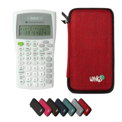 Abbildung von TI 30XIIB Taschenrechner inklusive Schutztasche von WYNGS in Rot Basic Set
