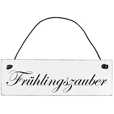 Abbildung von Anika Hermsen Grallert, HomeYourself Shabby Chic Vintage Schild Frühlingszauber Dekoschild Türschild