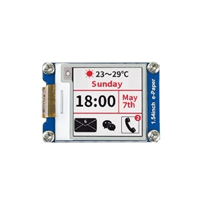 Abbildung von Waveshare 1.54Inch E Paper Display Module(B) V2,200x200 Resolution 3.3v/5v Ink Electronic Screen with Embedded Controller,Red Black White Three Color for Raspberry Pi/Jetson Nano/Arduino/STM32