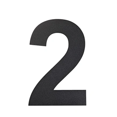 Abbildung von nanlyiau Hausnummer 6in/15.3cm edelstahl hausnummern schwarz matt Moderne aus Edelstahl.schwimmendes Aussehen(black 6in2)