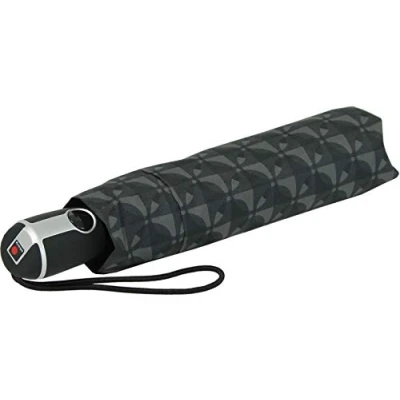 Abbildung von Knirps® Taschenregenschirm Large Duomatic mit Auf Zu Automatik Nimbus black, der große, stabile Begleiter