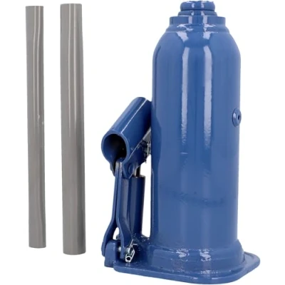 Abbildung von cartrend hydraulischer Wagenheber, Stockwagenheber, Stempel Tragkraft bis 5000 kg, gefertigt aus Qualitätsstahl, blau,grau