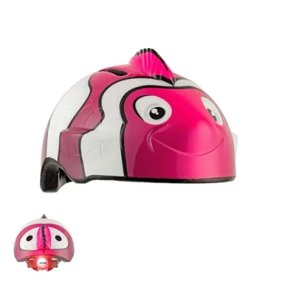 Abbildung von Crazy Safety Kinder Fahrradhelm 2 7 Jahren für Fahrrad, Skateboard, Radsport, Laufrad, Tretroller, Inlineskates Leichter und Verstellbarer 3D Tierhelm 49 55 cm (Fisch Rosa)
