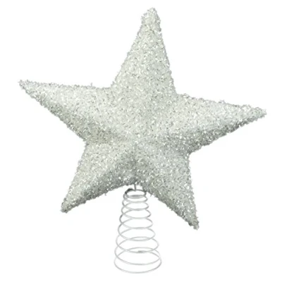 Abbildung von 26cm Sparkly White Tree Top Star Weihnachtsdeko Weihnachtsbaum Verzierungen