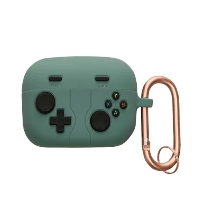 Abbildung von kwmobile Hülle kompatibel mit Sony LinkBuds S Silikon Kopfhörer Schutzhülle Case Cover Grün Schwarz