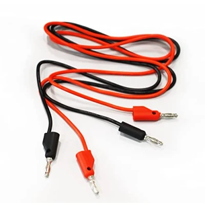 Abbildung von PeakTech 7045 Bananenstecker Messleitungen für Multimeter und Labornetzgeräte, 110cm Prüfleitungen mit Bananensteckern als Zubehör Messgeräte, 4mm Messkabel Laborstecker 15A, P