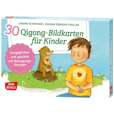 Abbildung von 30 Qigong Bildkarten für Kinder: Ausgeglichen und gestärkt mit Bewegungsübungen (Körperarbeit innere Balance. Ideen auf Bildkarten)
